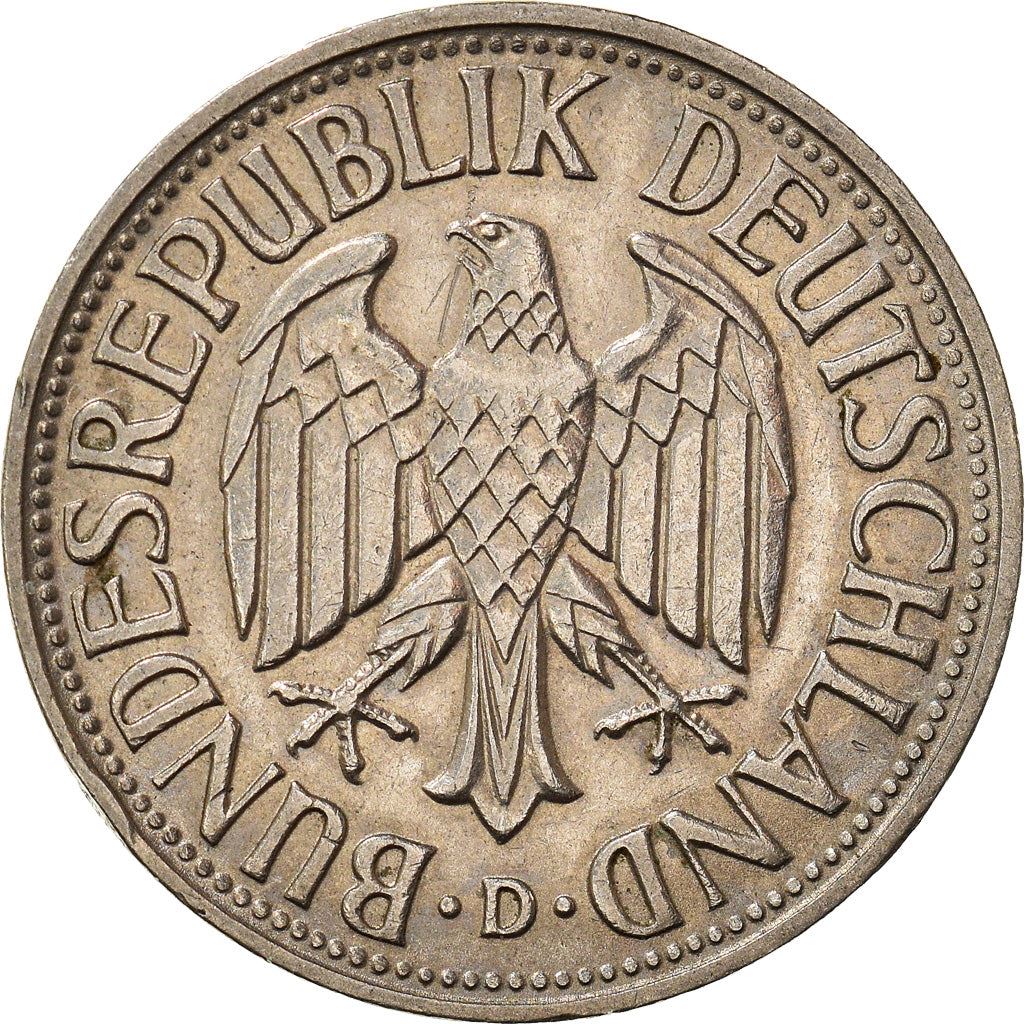 West German 1 Deutsche Mark Coin | KM110 | 1950 - 2001