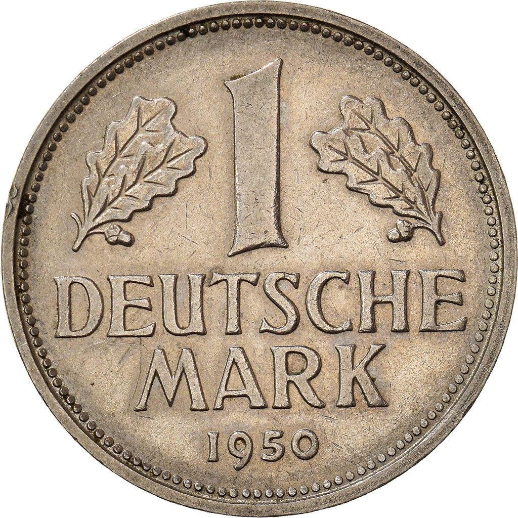 West German 1 Deutsche Mark Coin | KM110 | 1950 - 2001