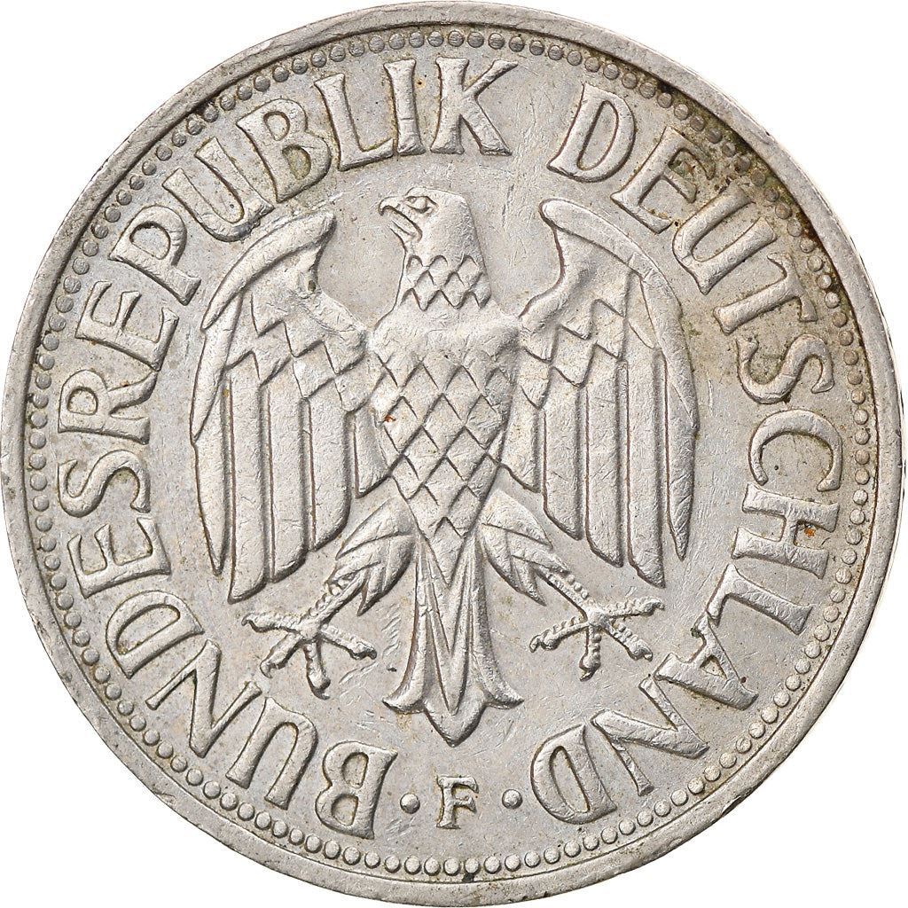 West German 1 Deutsche Mark Coin | KM110 | 1950 - 2001