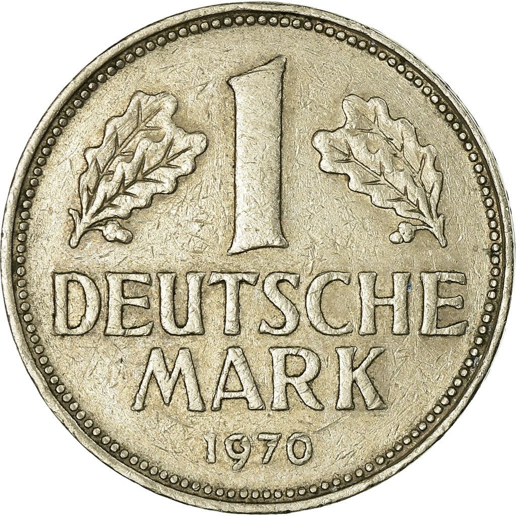 West German 1 Deutsche Mark Coin | KM110 | 1950 - 2001