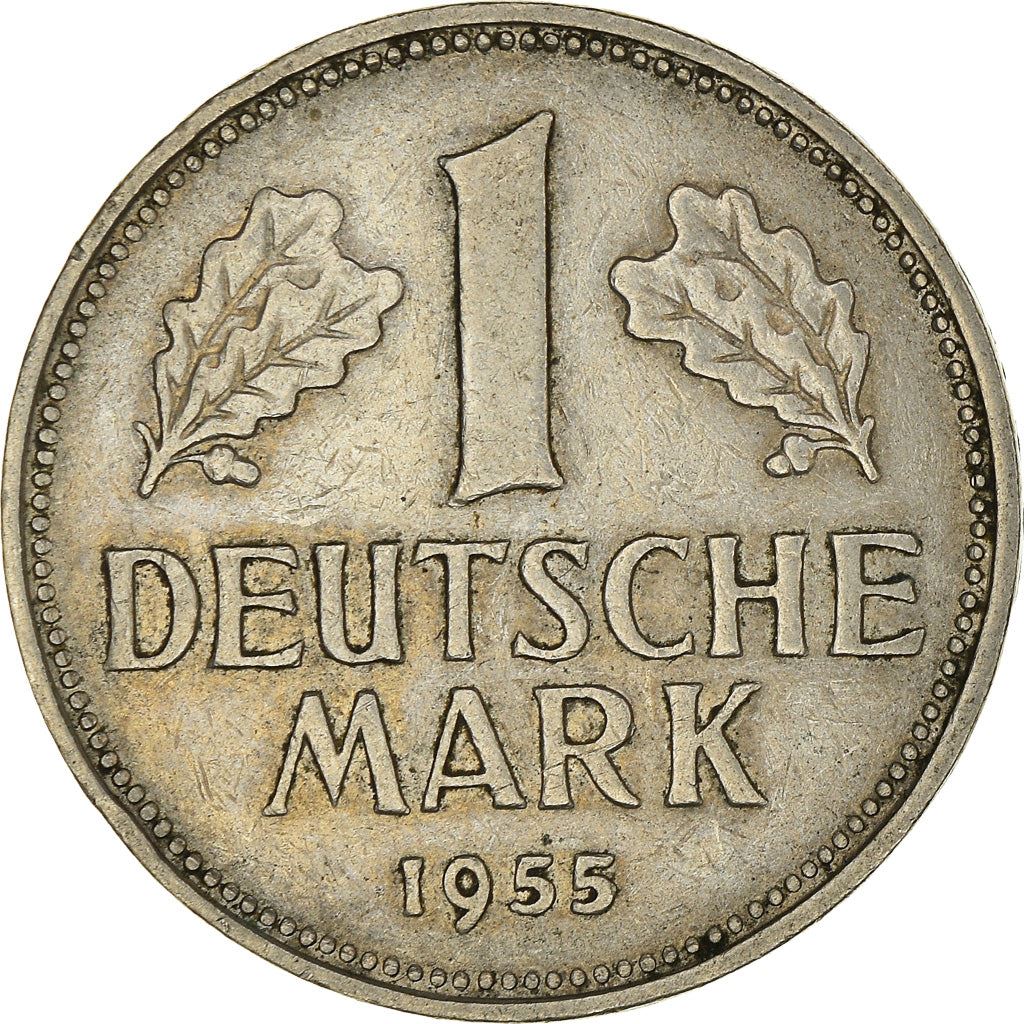 West German 1 Deutsche Mark Coin | KM110 | 1950 - 2001