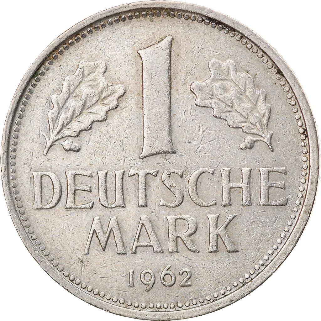 West German 1 Deutsche Mark Coin | KM110 | 1950 - 2001