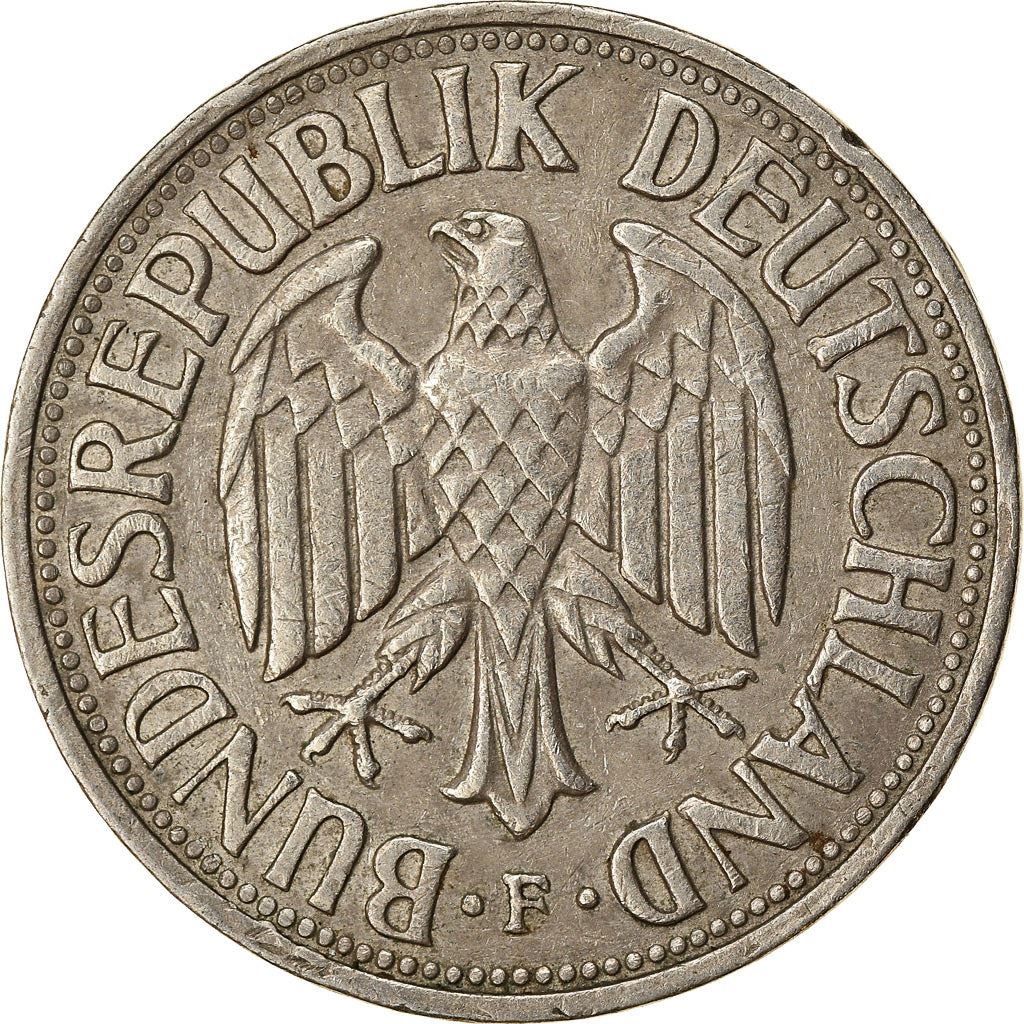 West German 1 Deutsche Mark Coin | KM110 | 1950 - 2001