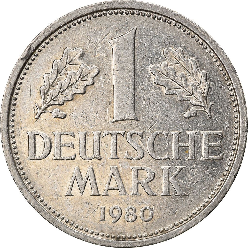 West German 1 Deutsche Mark Coin | KM110 | 1950 - 2001