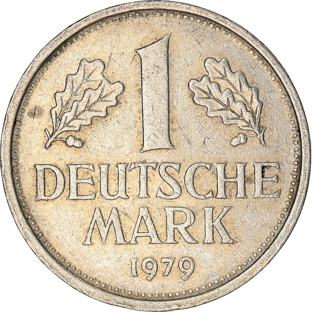 West German 1 Deutsche Mark Coin | KM110 | 1950 - 2001