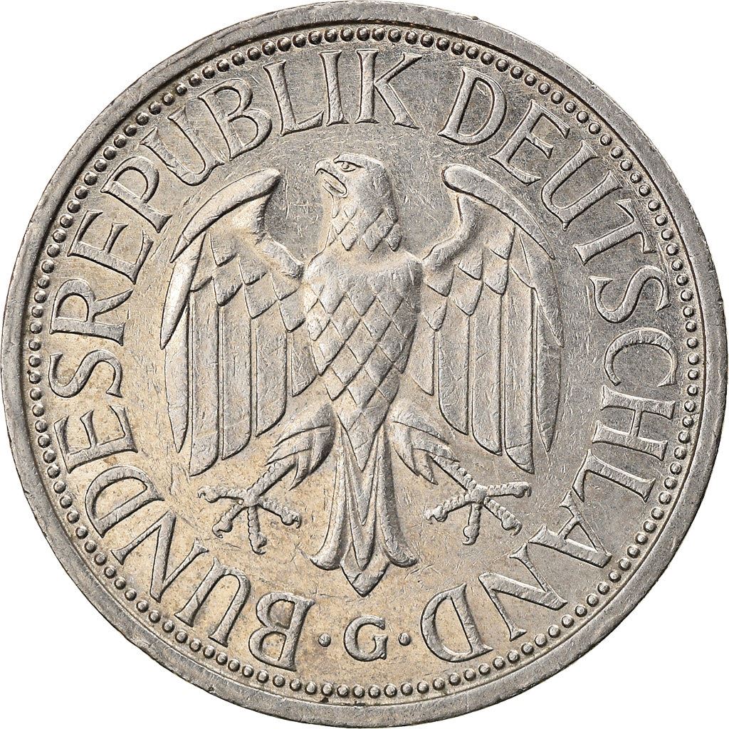 West German 1 Deutsche Mark Coin | KM110 | 1950 - 2001