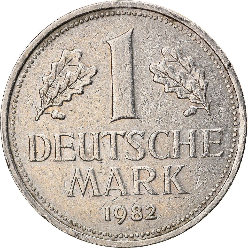 West German 1 Deutsche Mark Coin | KM110 | 1950 - 2001