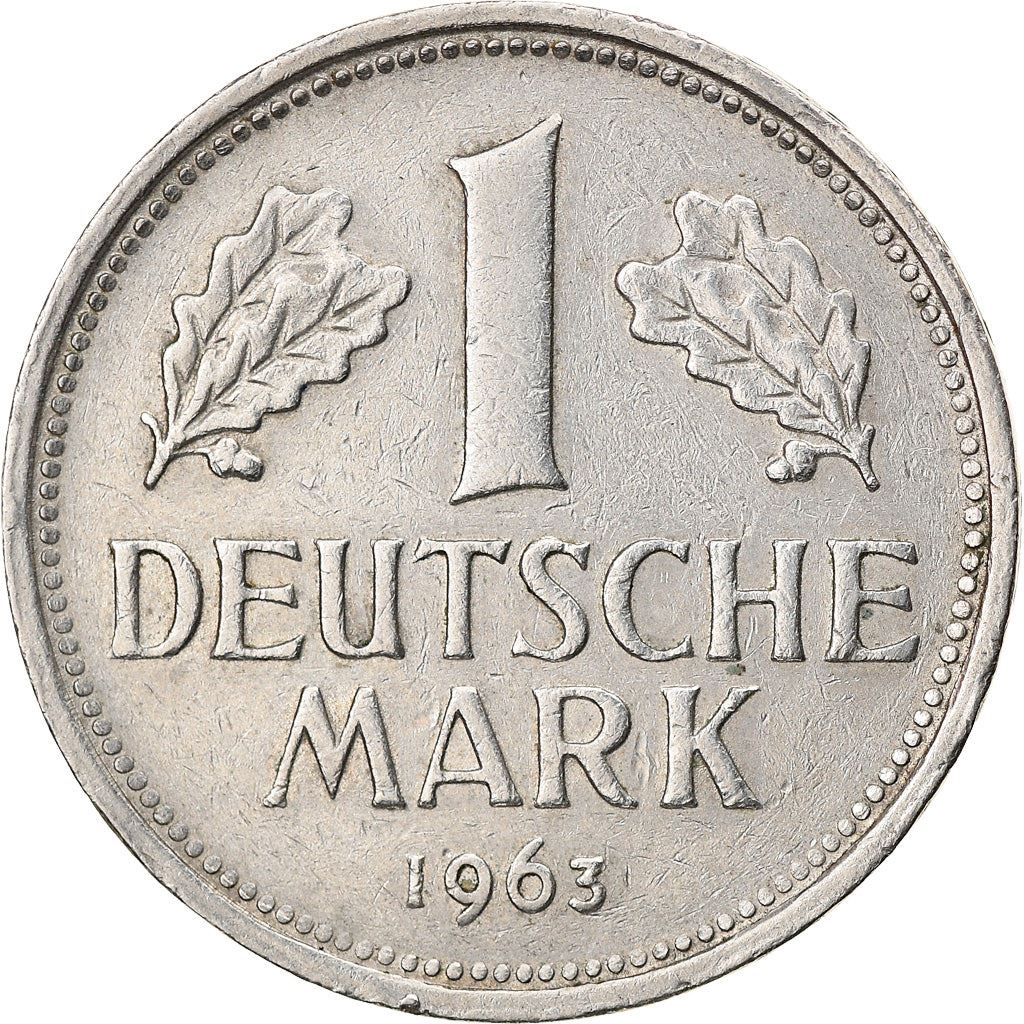 West German 1 Deutsche Mark Coin | KM110 | 1950 - 2001