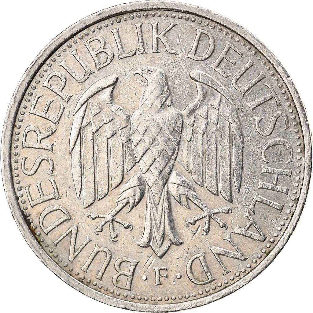 West German 1 Deutsche Mark Coin | KM110 | 1950 - 2001