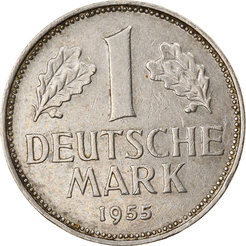 West German 1 Deutsche Mark Coin | KM110 | 1950 - 2001