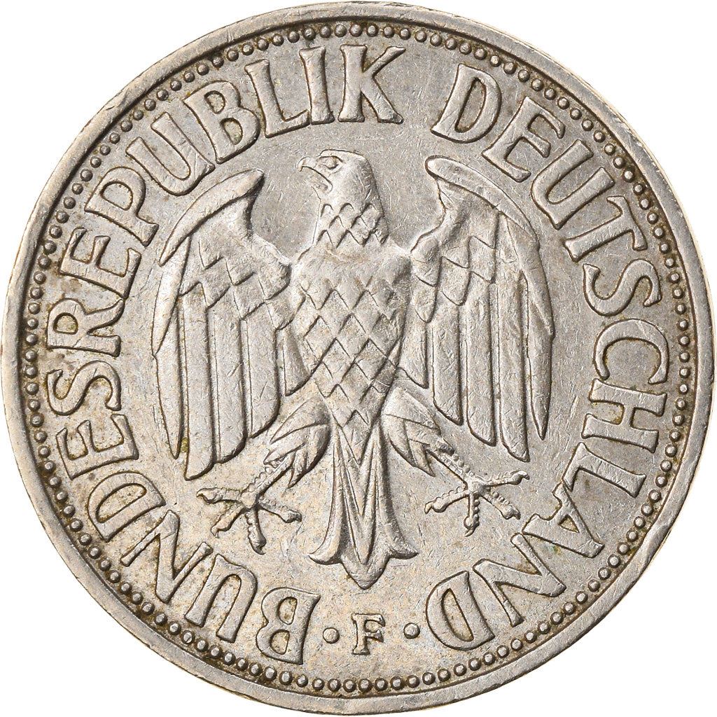 West German 1 Deutsche Mark Coin | KM110 | 1950 - 2001