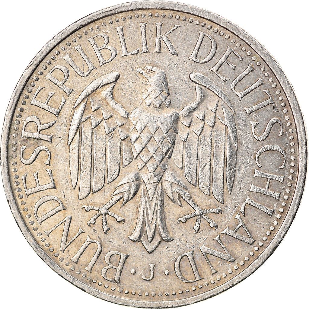 West German 1 Deutsche Mark Coin | KM110 | 1950 - 2001