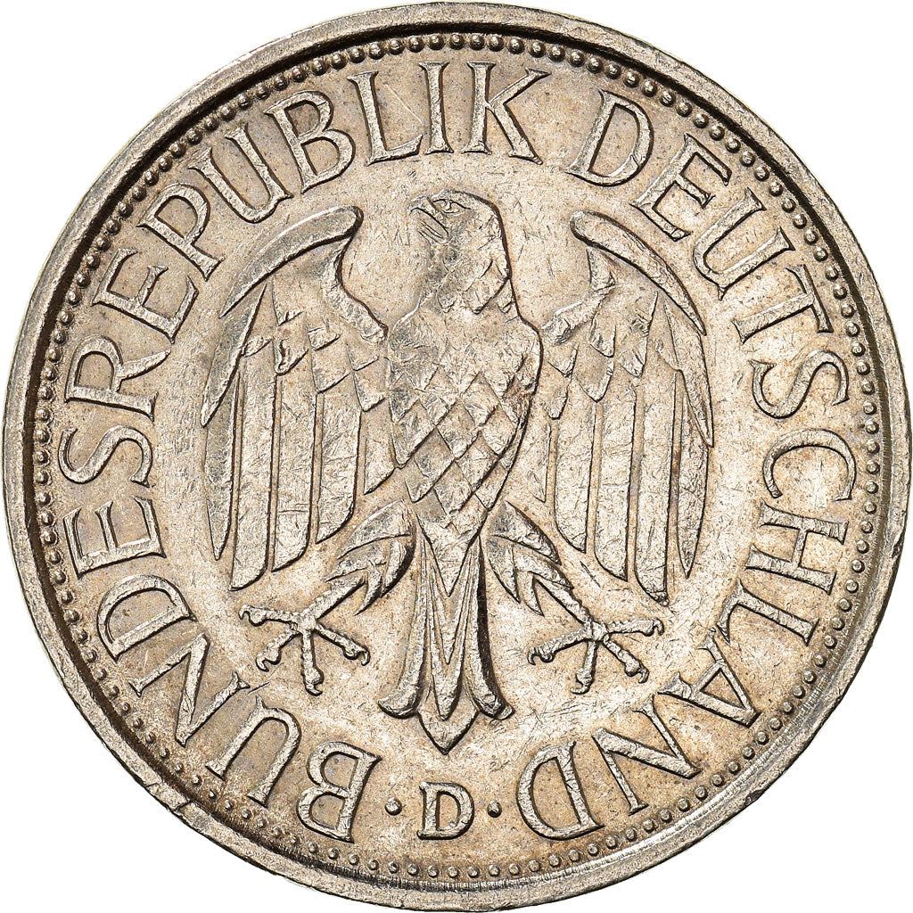 West German 1 Deutsche Mark Coin | KM110 | 1950 - 2001