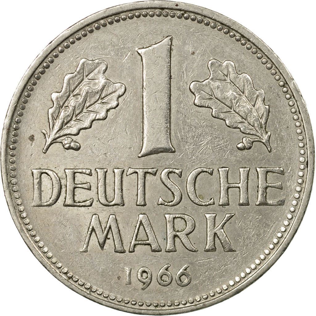 West German 1 Deutsche Mark Coin | KM110 | 1950 - 2001