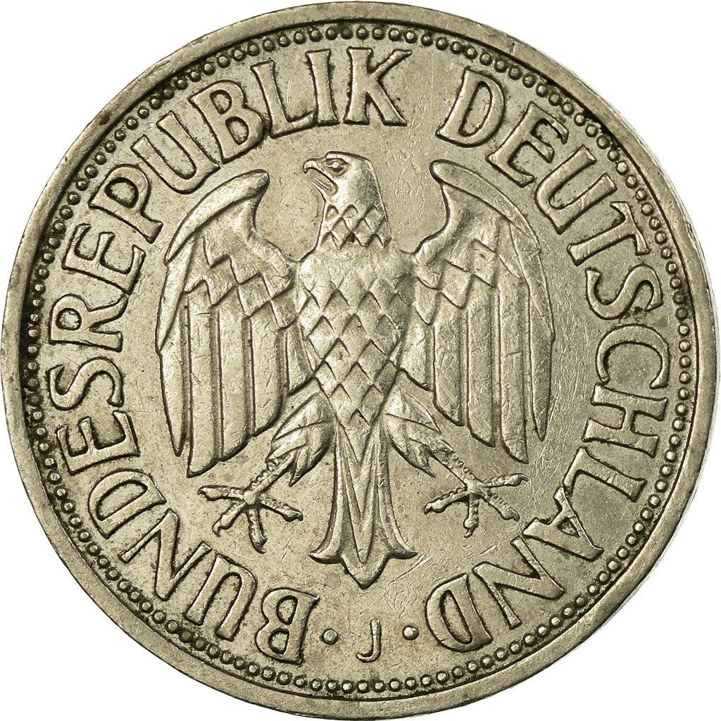 West German 1 Deutsche Mark Coin | KM110 | 1950 - 2001