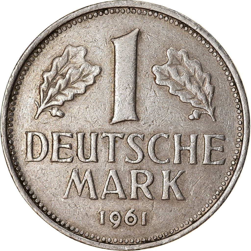 West German 1 Deutsche Mark Coin | KM110 | 1950 - 2001