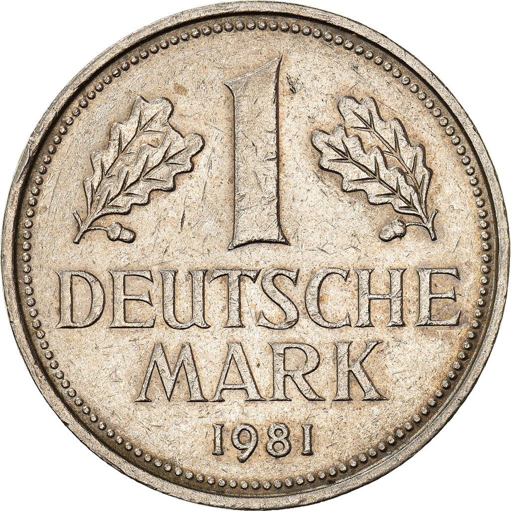 West German 1 Deutsche Mark Coin | KM110 | 1950 - 2001