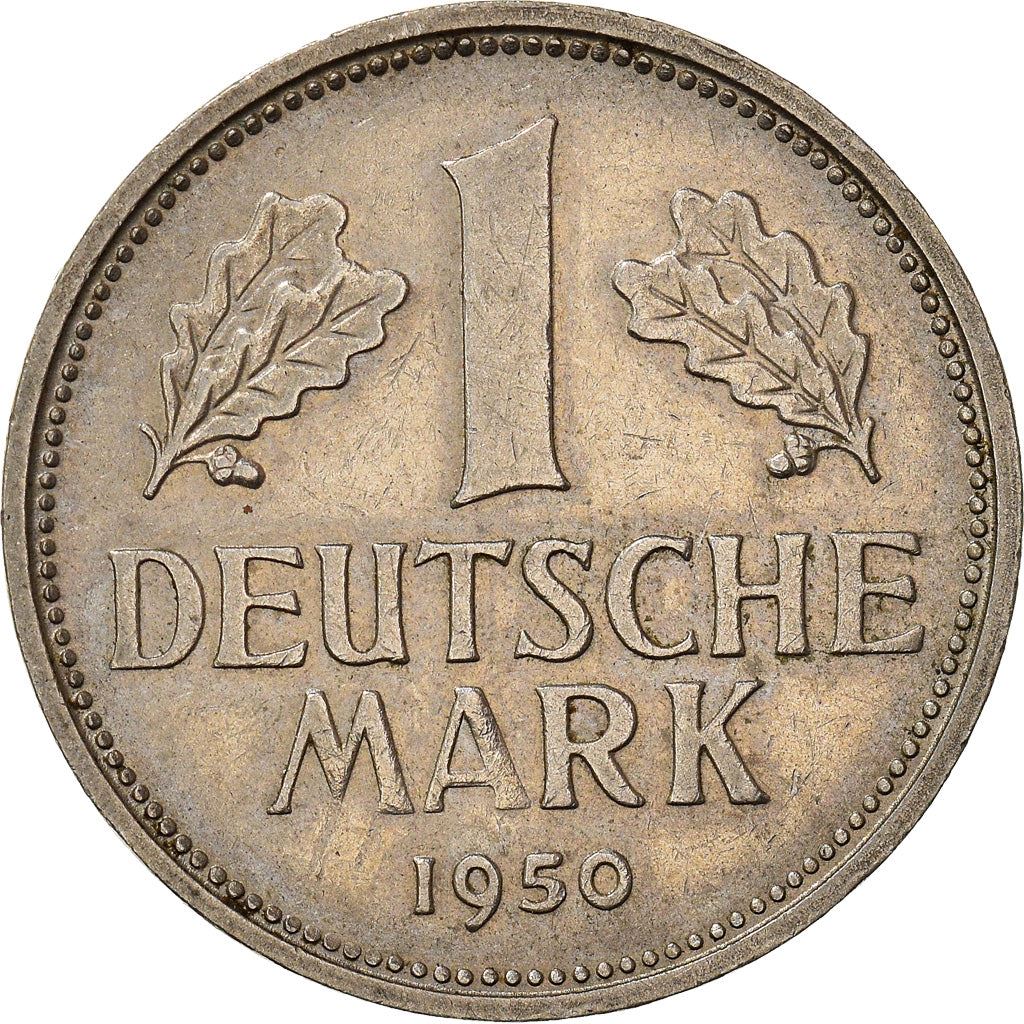 West German 1 Deutsche Mark Coin | KM110 | 1950 - 2001