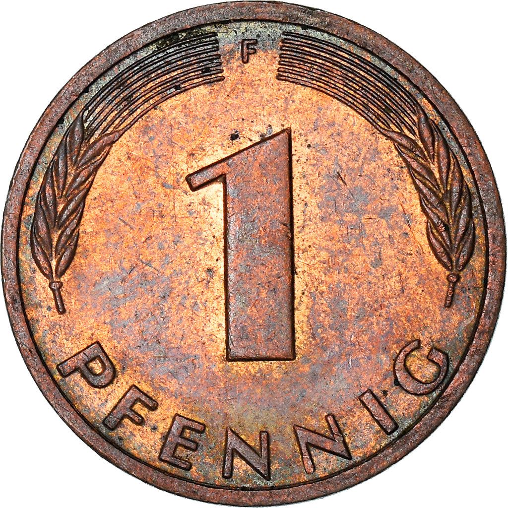 West German 1 Pfennig | KM105 | 1950 - 2001