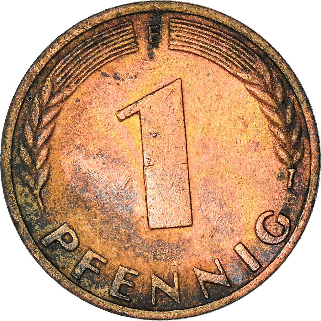 West German 1 Pfennig | KM105 | 1950 - 2001