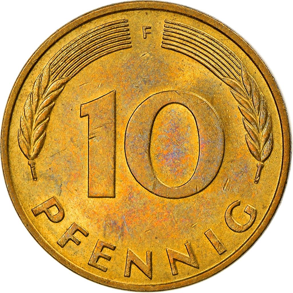 West German 10 Pfennig | KM108 | 1950 - 2001