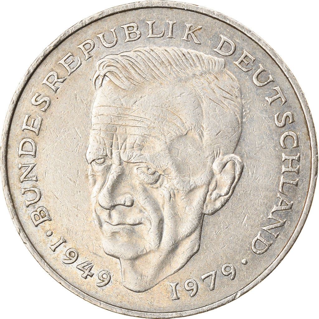 West German 2 Deutsche Mark Coin | Kurt Schumacher | KM149 | 1979 - 1993