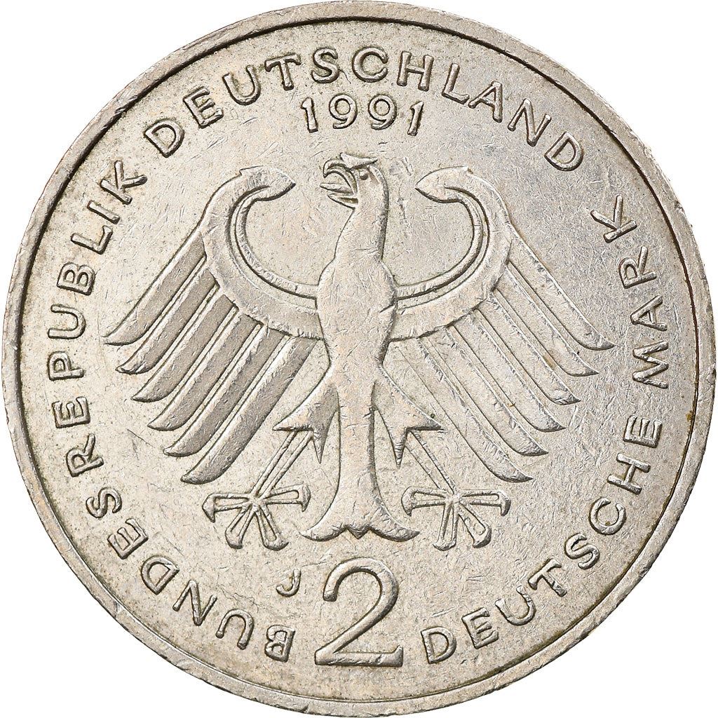 West German 2 Deutsche Mark Coin | Kurt Schumacher | KM149 | 1979 - 1993