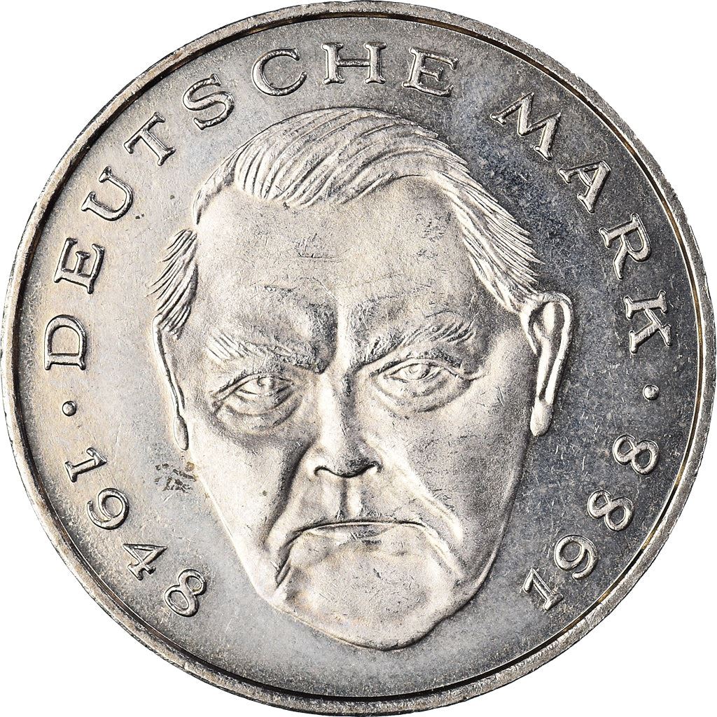 West German 2 Deutsche Mark Coin | Kurt Schumacher | KM149 | 1979 - 1993