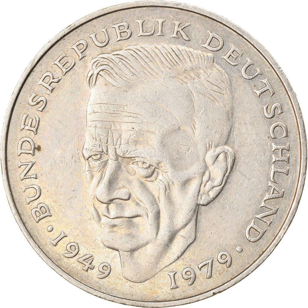 West German 2 Deutsche Mark Coin | Kurt Schumacher | KM149 | 1979 - 1993