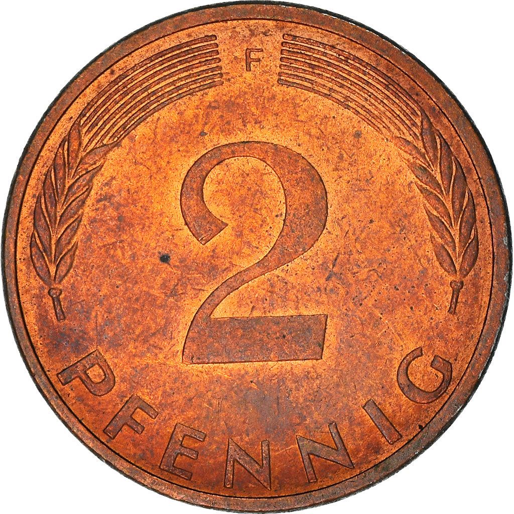 West German 2 Pfennig magnetic | KM106a | 1967 - 2001