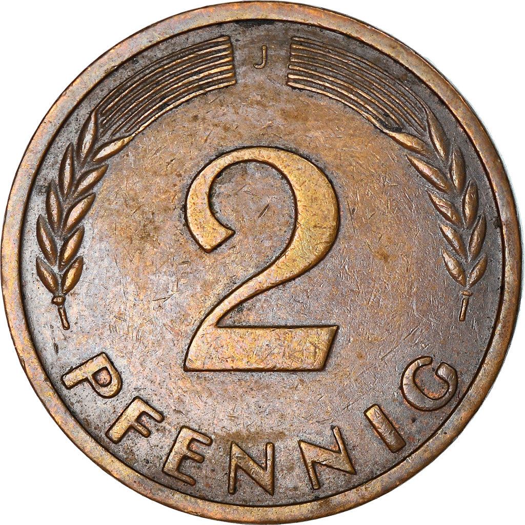 West German 2 Pfennig non-magnetic | KM106 | 1950 - 1969