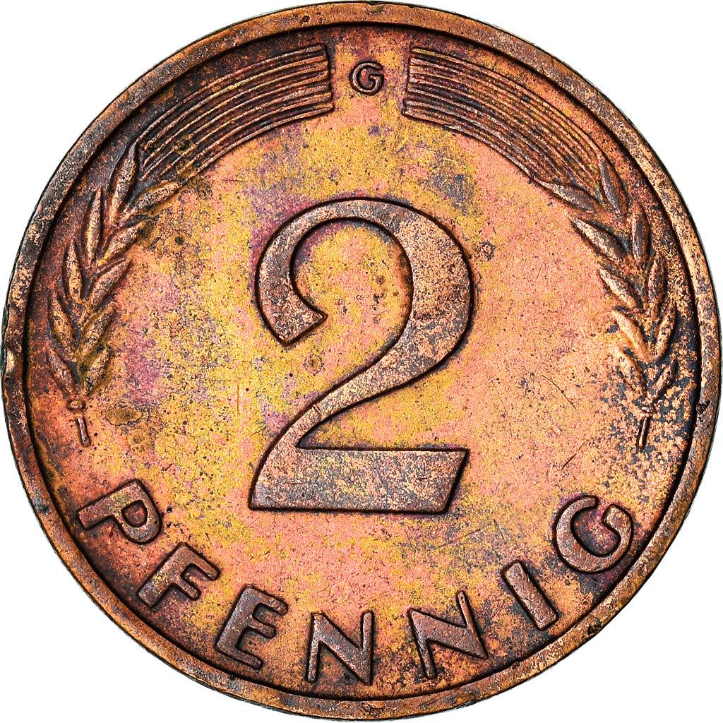 West German 2 Pfennig non-magnetic | KM106 | 1950 - 1969