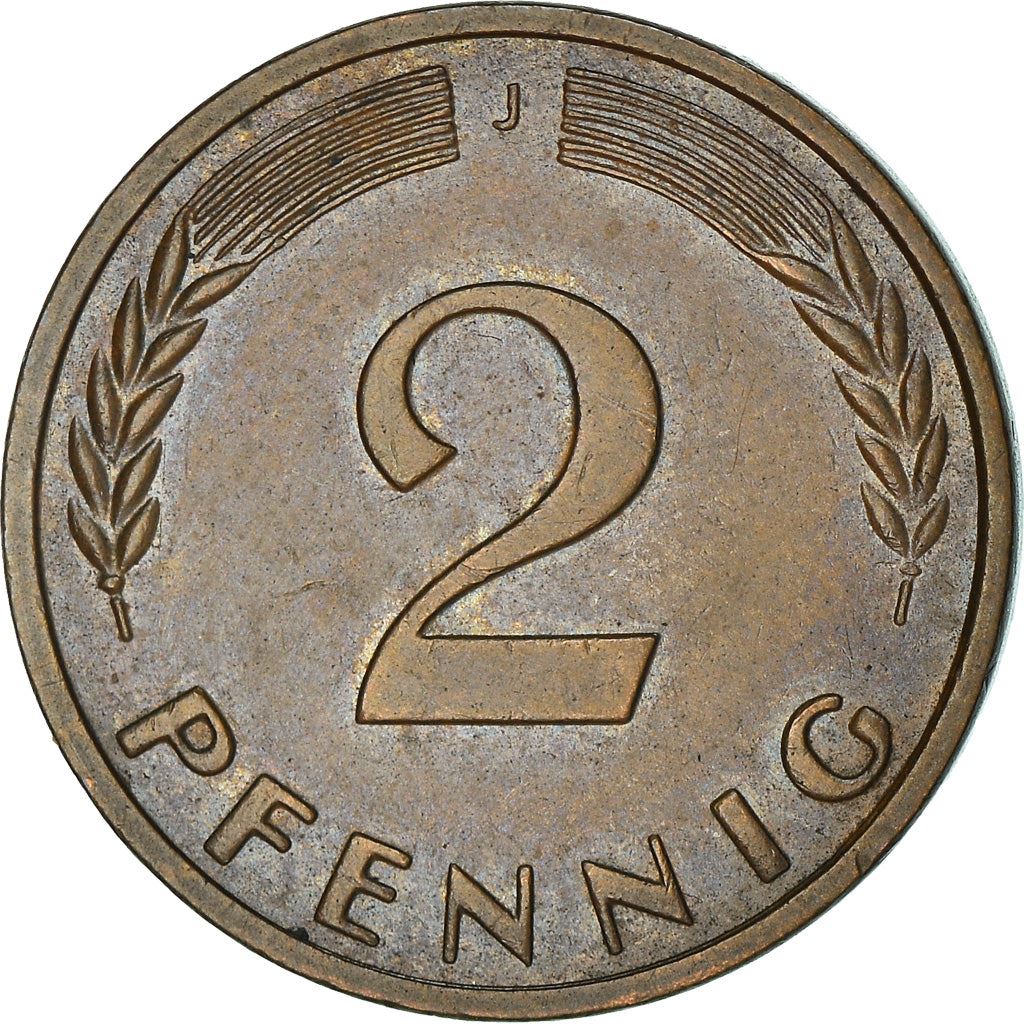 West German 2 Pfennig non-magnetic | KM106 | 1950 - 1969