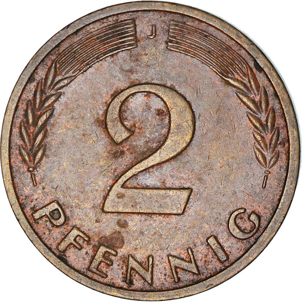 West German 2 Pfennig non-magnetic | KM106 | 1950 - 1969