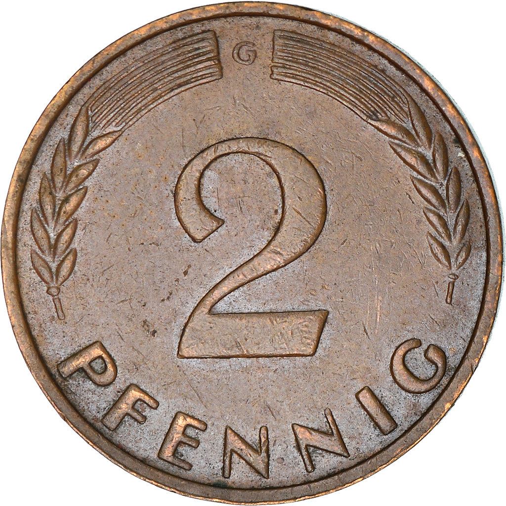 West German 2 Pfennig non-magnetic | KM106 | 1950 - 1969