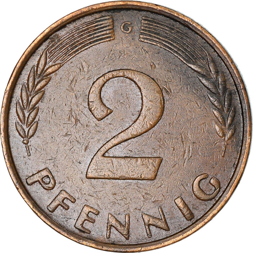 West German 2 Pfennig non-magnetic | KM106 | 1950 - 1969