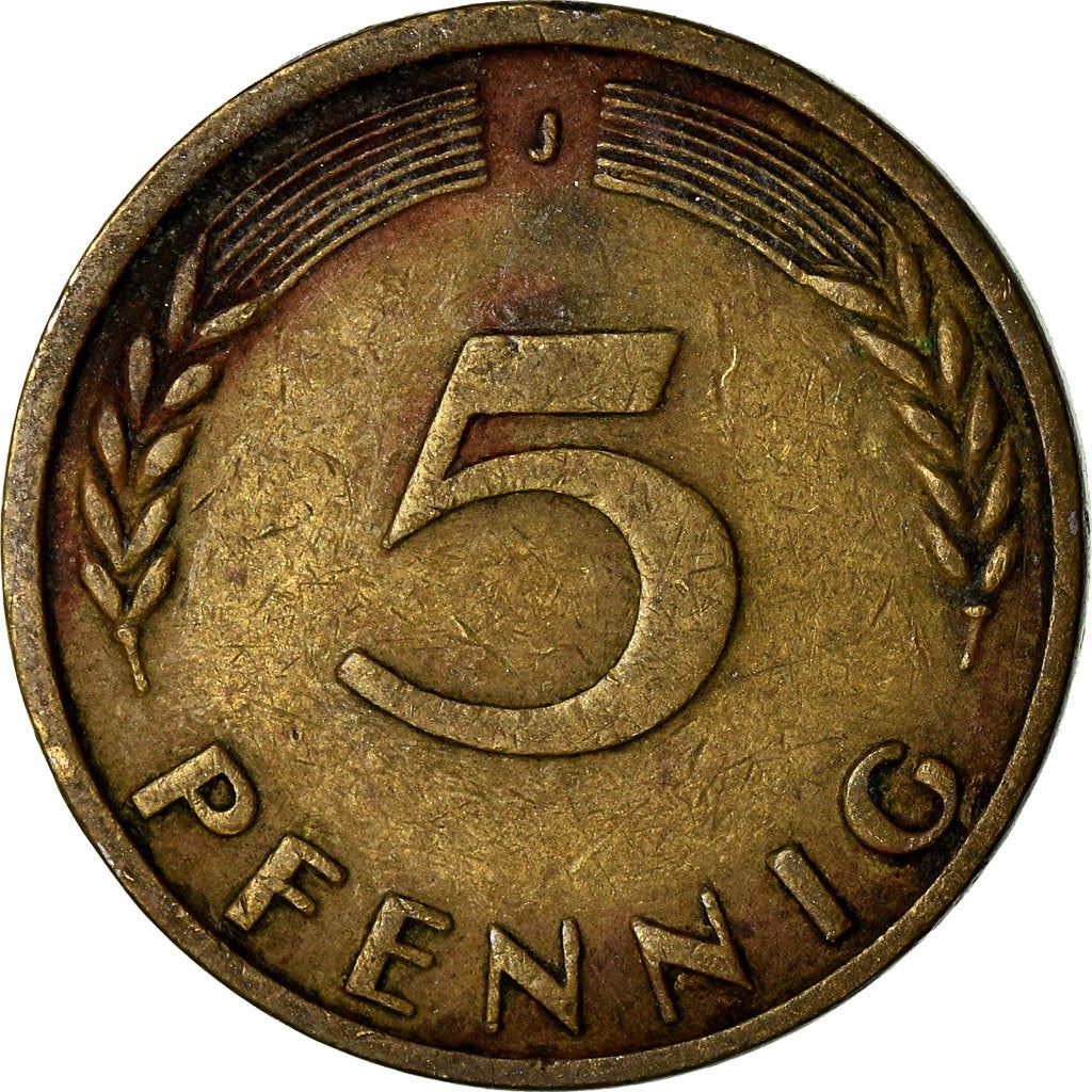 West German 5 Pfennig | KM107 | 1950 - 2001