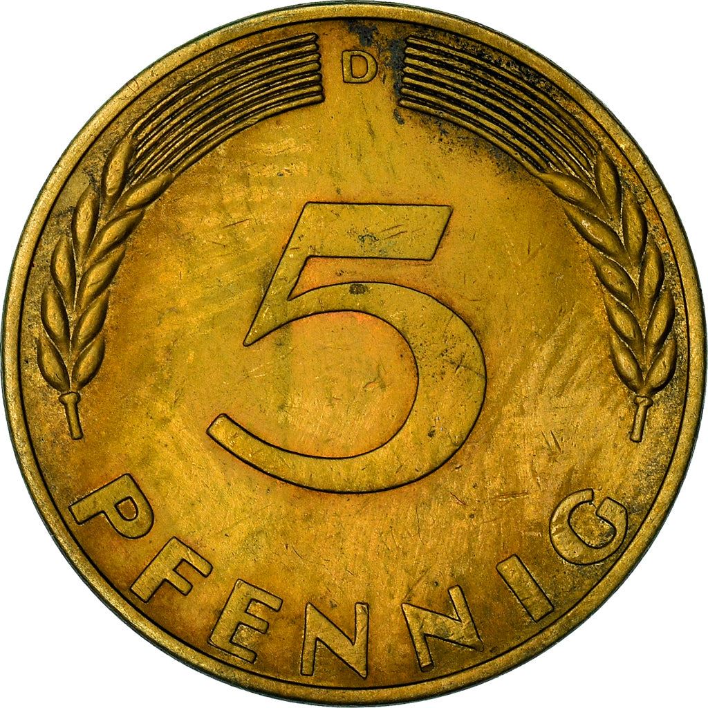 West German 5 Pfennig | KM107 | 1950 - 2001