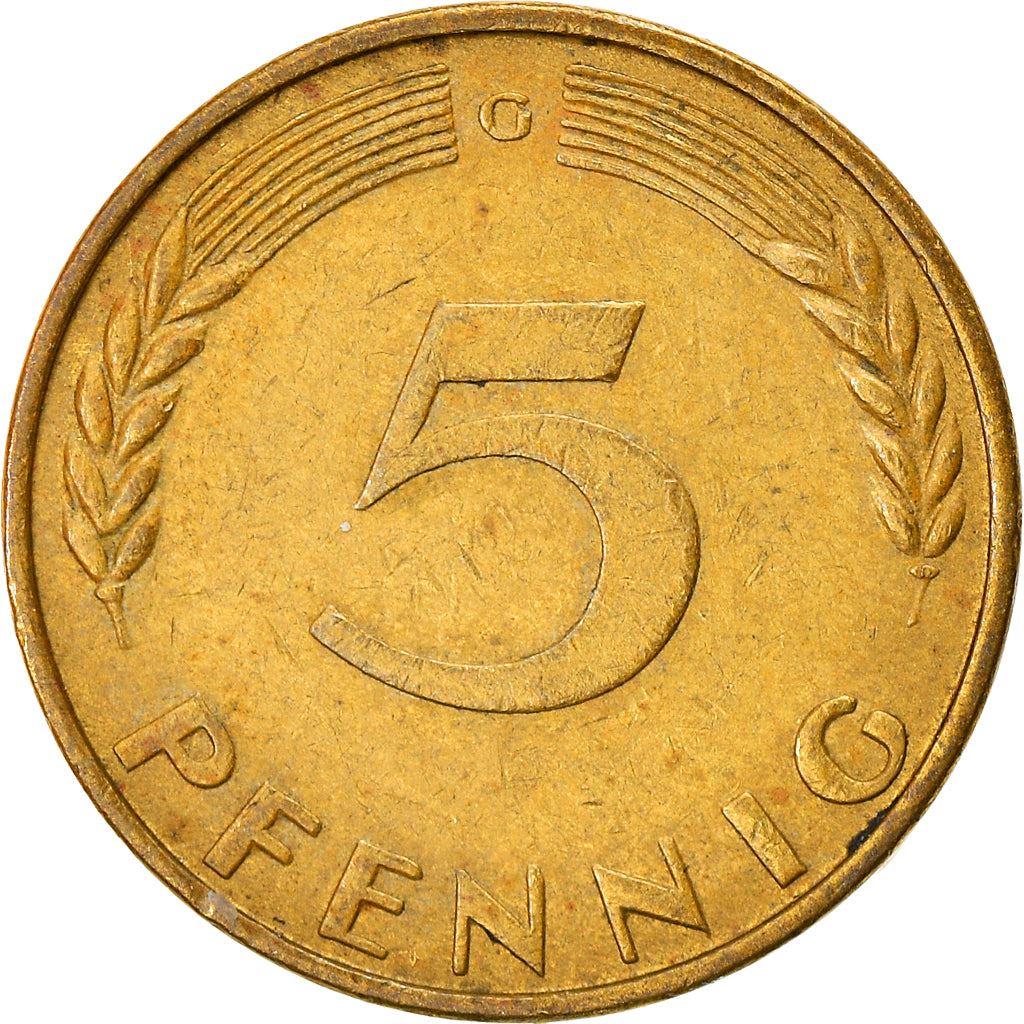 West German 5 Pfennig | KM107 | 1950 - 2001