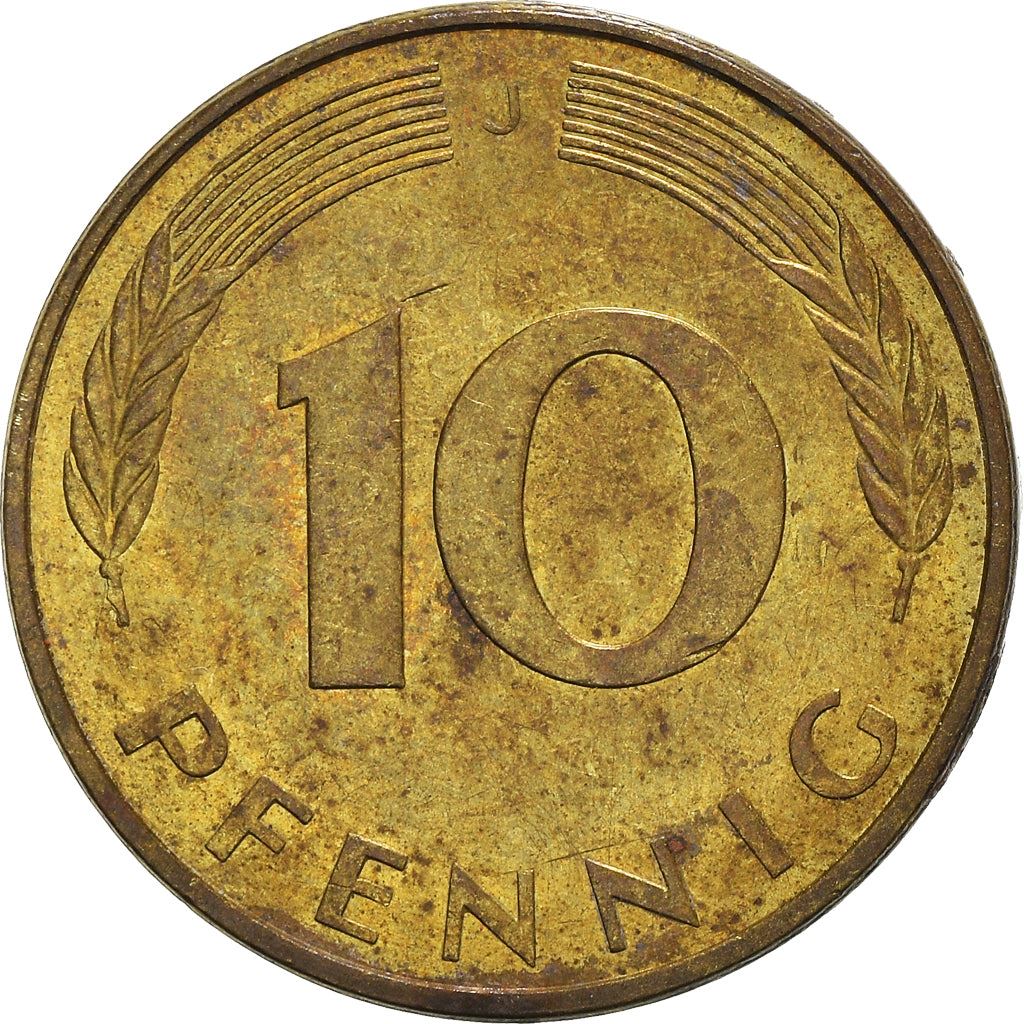 West Germany 10 Pfennig | 100 Coins | Bundesrepublik Deutschland | KM108 | 1950 - 2001