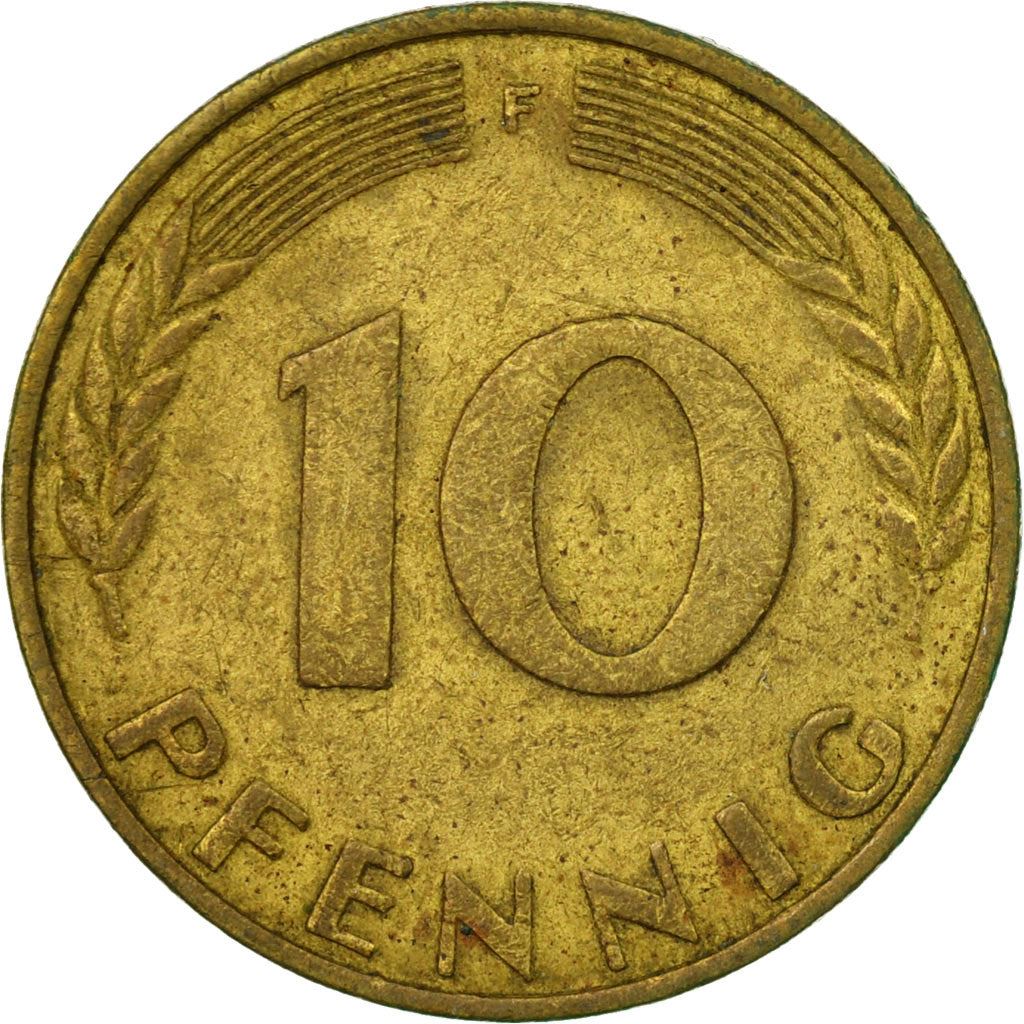 West Germany 10 Pfennig | 100 Coins | Bundesrepublik Deutschland | KM108 | 1950 - 2001