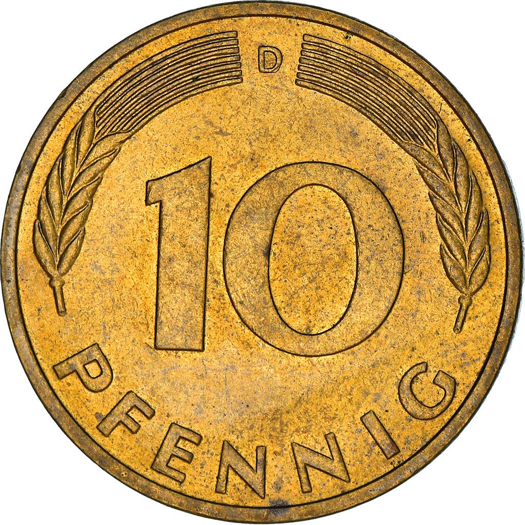 West Germany 10 Pfennig | 100 Coins | Bundesrepublik Deutschland | KM108 | 1950 - 2001