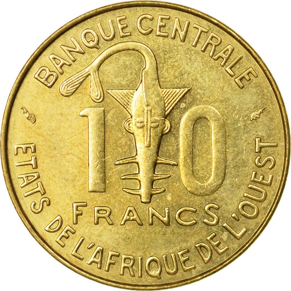 Western African States | 10 Francs Coin | Sawfish | Pitcher Pump | KM10 | 1981 - 2021