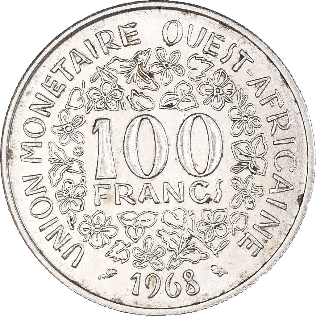 Western African States | 100 Francs Coin | Sawfish | Flowers | KM4 | 1967 - 2009