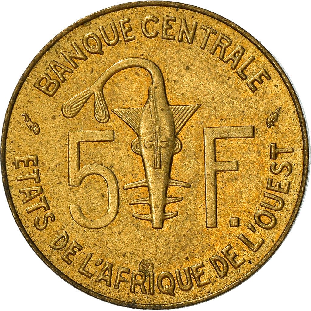 Western African States | 5 Francs Coin | Sawfish | Gazelle | KM2a | 1965 - 2020