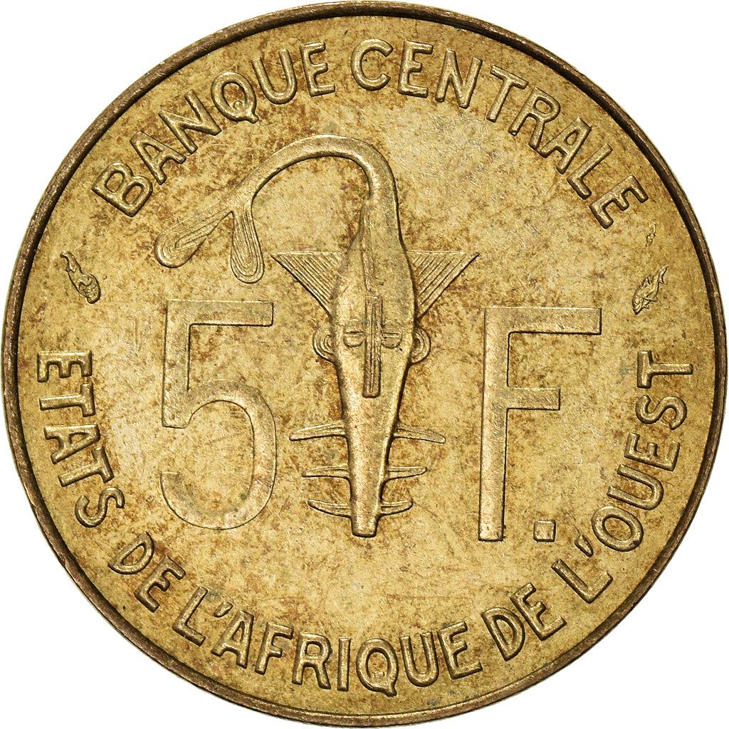 Western African States | 5 Francs Coin | Sawfish | Gazelle | KM2a | 1965 - 2020