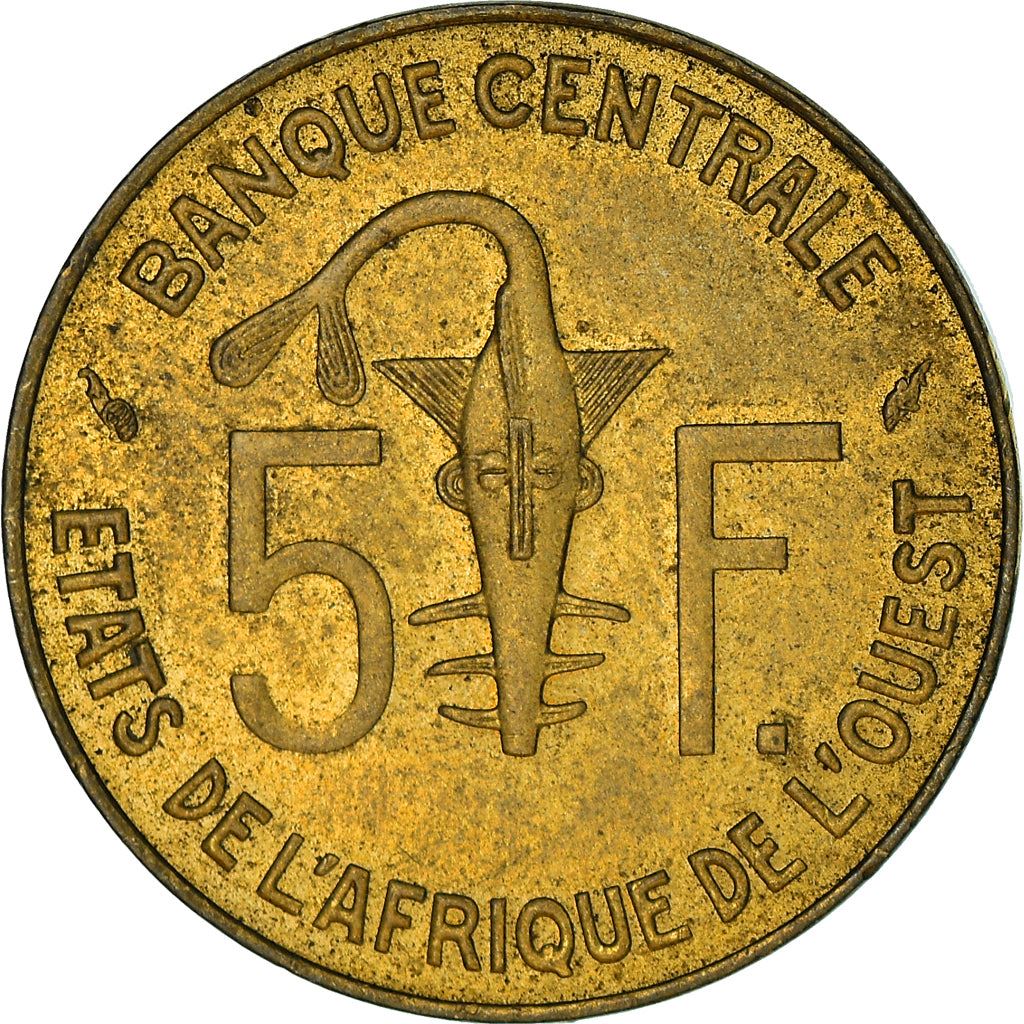 Western African States | 5 Francs Coin | Sawfish | Gazelle | KM2a | 1965 - 2020