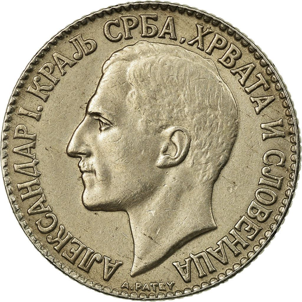 Yugoslavia 2 Dinara Coin | Aleksandar I | Flame | Star | Crown | KM6 | 1925