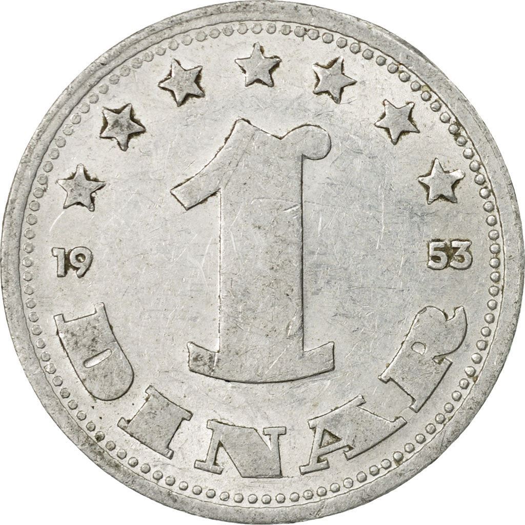 Yugoslavia Coin | 1 Dinar | Flame | Star | KM30 | 1953