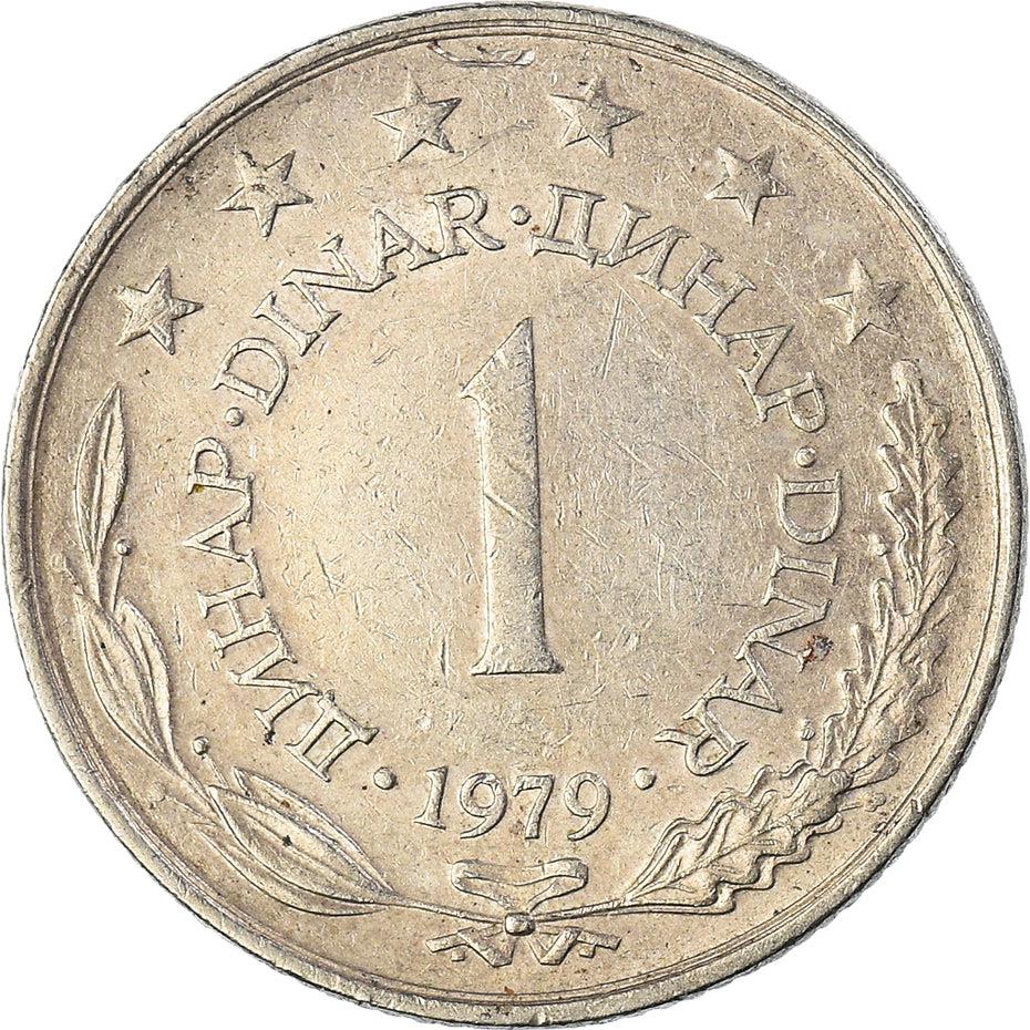 Yugoslavia Coin | 1 Dinar | Flame | Stars | KM59 | 1973 - 1981